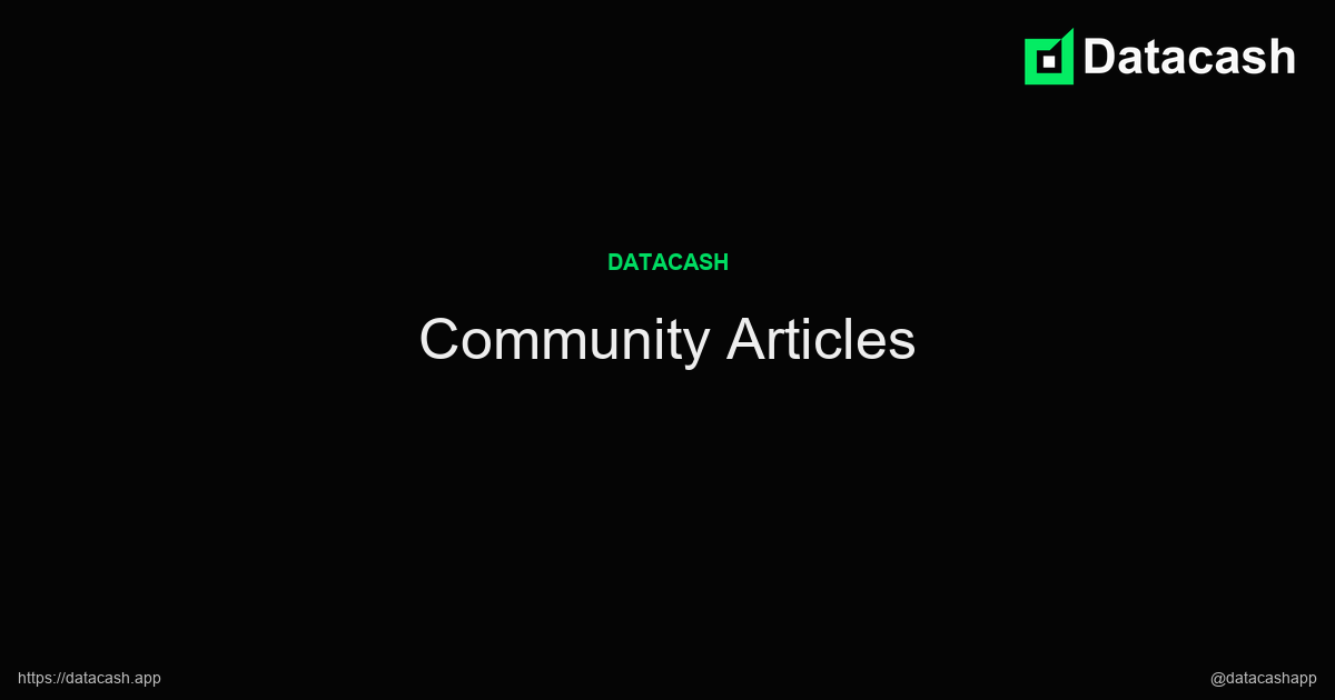 Community articles from the Datacash Blog