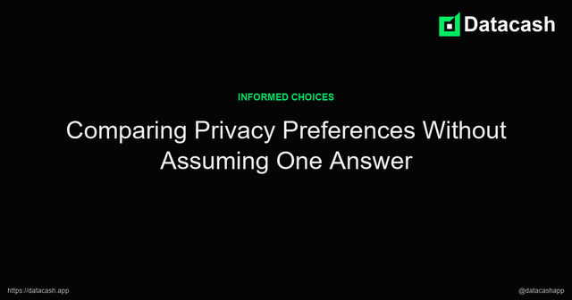 Comparing Privacy Preferences Without Assuming One Answer article image