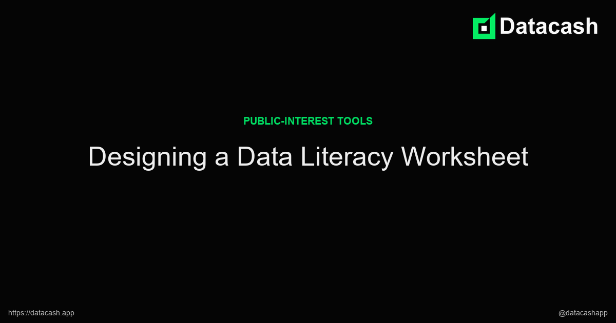 Designing a Data Literacy Worksheet article header image Designing a Data Literacy Worksheet article header image