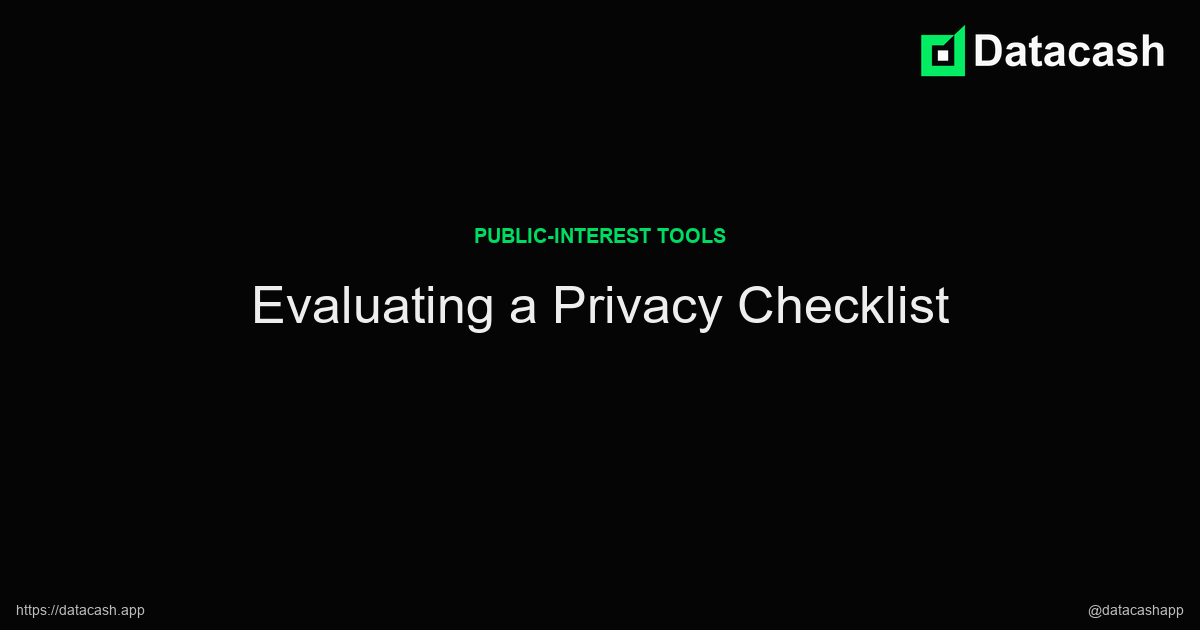 Evaluating a Privacy Checklist article header image