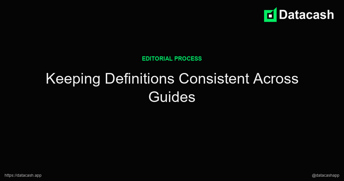 Keeping Definitions Consistent Across Guides article header image