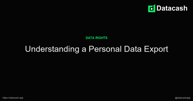 Understanding a Personal Data Export article image