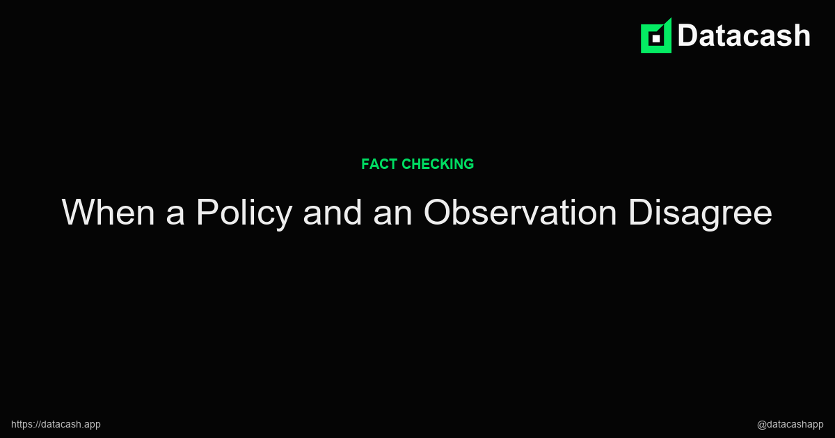 When a Policy and an Observation Disagree article header image When a Policy and an Observation Disagree article header image