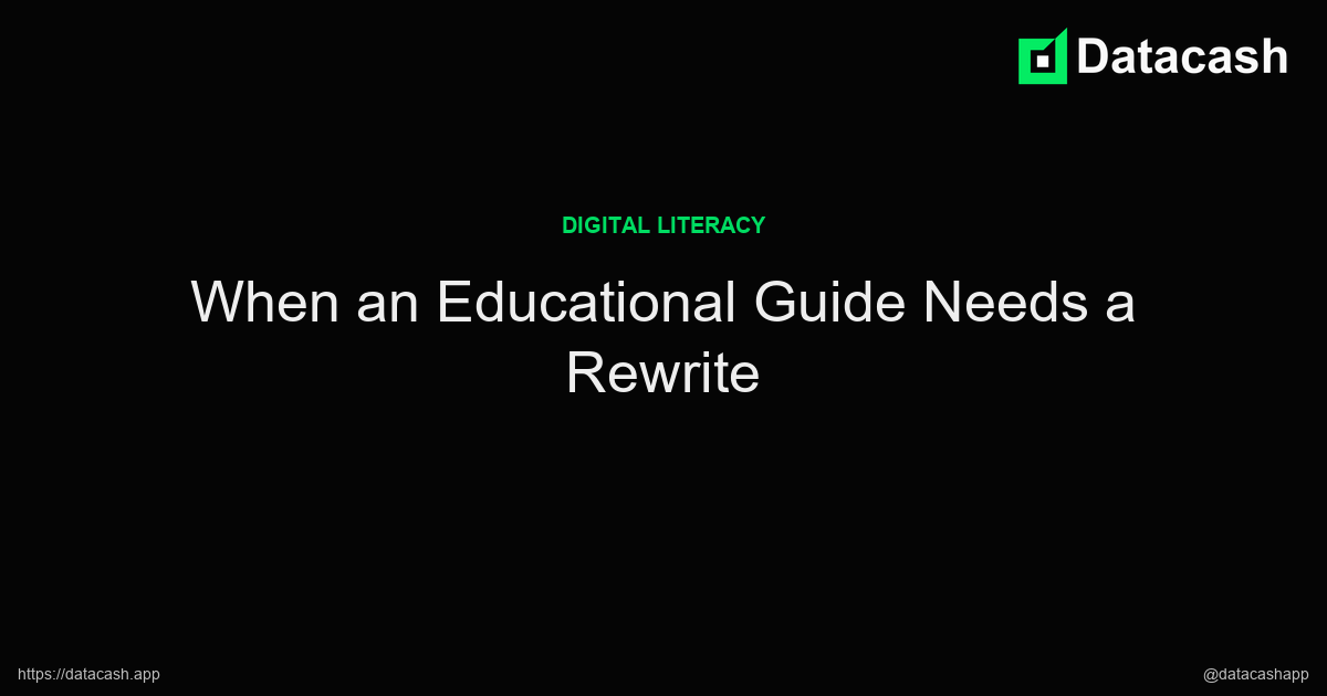 When an Educational Guide Needs a Rewrite article header image