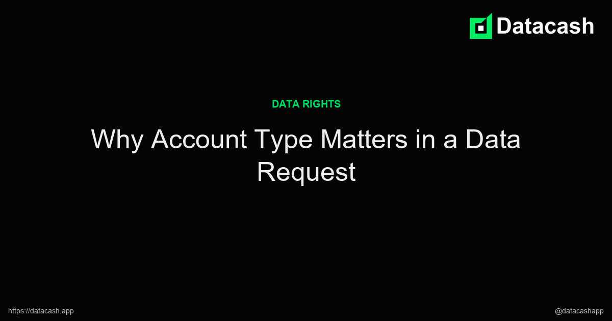 Why Account Type Matters in a Data Request article header image Why Account Type Matters in a Data Request article header image