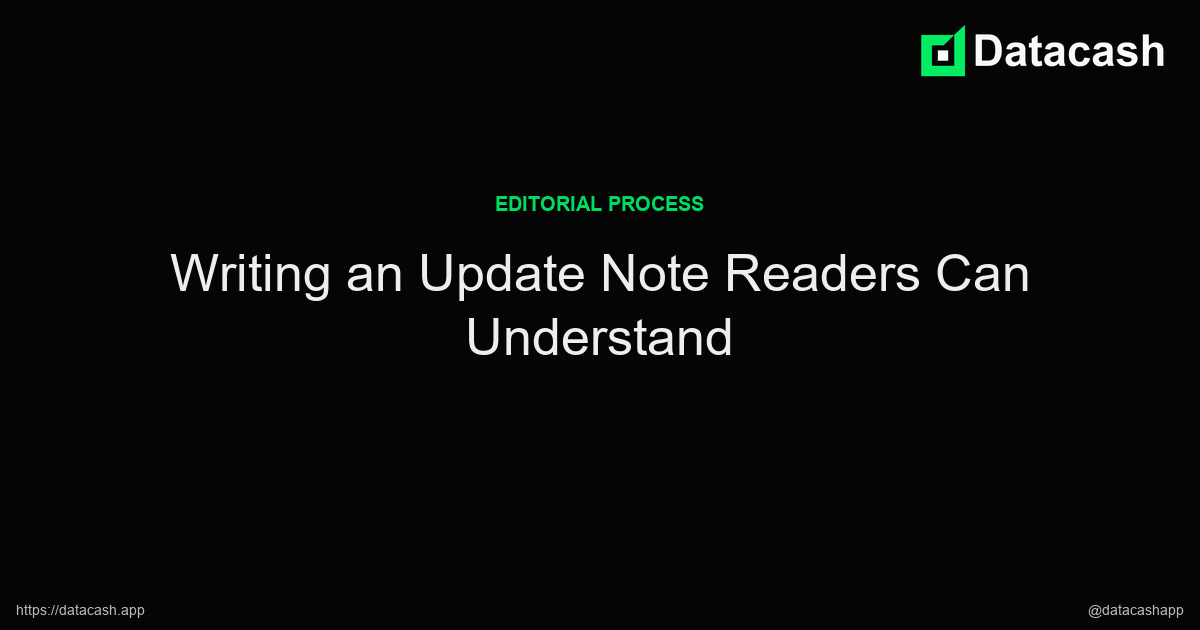 Writing an Update Note Readers Can Understand article header image